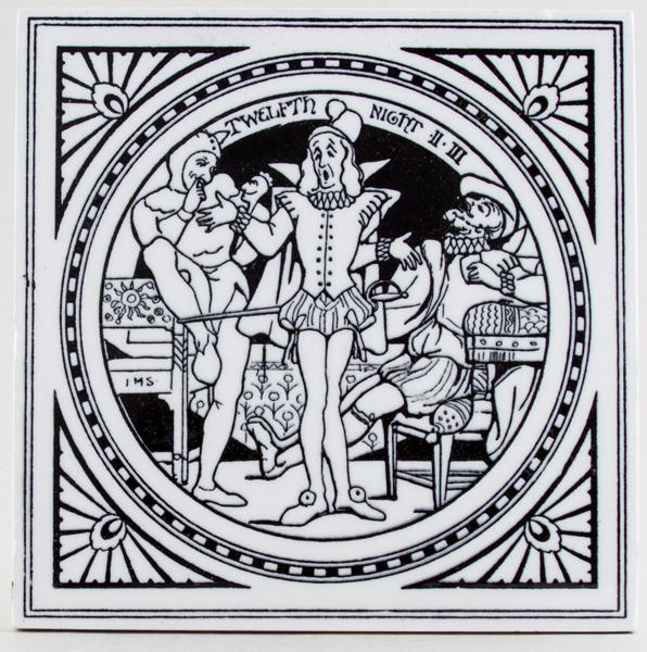 Tile Twelfth Night c1880